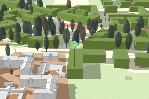 Project status icons in the map view Project status icons in the map view